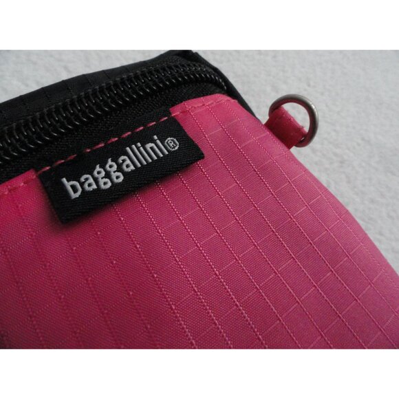 Baggallini Bright Pink and Black Zip Zip Bag - Picture 5 of 5